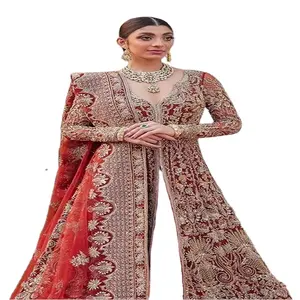 Ensemble Salwar Kameez et Lehenga en soie de créateur Kanya Libas pour la saison des mariages, idéal pour les occasions spéciales ou le quotidien - Product Image 2