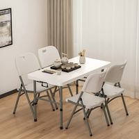 Table de pique-nique de camping pliante personnalisée en gros en plastique pour fête et événement en plein air portable pas cher