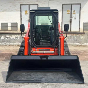 China Large 1500kg Tracked Skid Steer Diesel Hydraulic <strong>Loader</strong> High Flow Skid Steer <strong>Loader</strong> With Ac Cab Bucket - Product Image 2