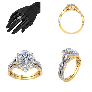 Elegante anillo clásico de oro macizo de 18 quilates para mujer 1.98Cts VS Clarity Lab Grown EF Color Diamond Jewelry - Product Image 2