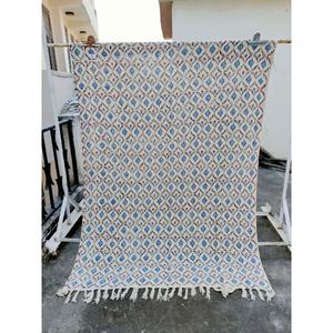 Throw Indian Modern Cotton HB <b>Print</b> Throw Eco-Friendly Home Decor with Traditional Flower <b>Print</b> - Product Image 1