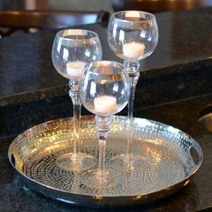 Hot Sale Handmade Hammered Aluminium Food Serving <b>Tray</b> in Bulk Rate From India - Product Image 4