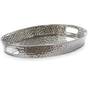 Produit exclusif Plateau de service rond noir métallique élégant avec plateau décoratif de table à manger fini de haute qualité - Product Image 5