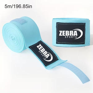 Vendas de Boxeo de Algodón Personalizadas de 5 Metros - Protección de Muñeca Transpirable y Ecológica para Entrenamiento de MMA y Boxeo Tailandés - Product Image 2