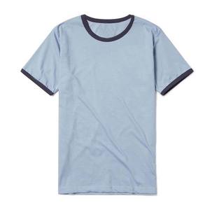 Haute qualité 100% coton Logo personnalisé imprimé sonnerie T-Shirt hommes goutte épaule surdimensionné plaine T-Shirt motif solide - Product Image 2