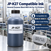 Encre noire MEK à usage général compatible JP-K27 pour imprimantes Hitachi CIJ