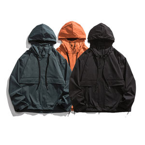 Chaqueta impermeable con capucha para hombre de nuevo diseño personalizado de alta calidad, chaqueta cortavientos Anorak para la calle - Product Image 1
