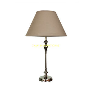 Modern Silver <b>Metal</b> Table Lamp With <b>Black</b> Fabric <b>Shade</b> Perfect Decorative <b>Lighting</b> For Bedroom Living Room And Study Room Lamps - Product Image 4