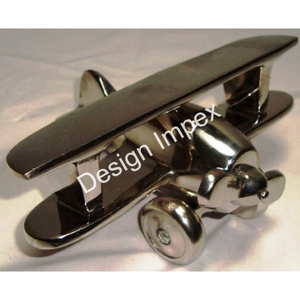 โมเดลเครื่องบินสองชั้นทำจากอะลูมิเนียมอุปกรณ์ตกแต่งภายในบ้านแบบหล่อขึ้นรูปเครื่องบินและงานฝีมือสำหรับเป็นของขวัญ - Product Image 1