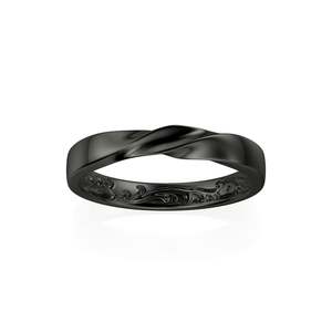 แหวนแต่งงานลายเถาวัลย์สีดำสำหรับผู้ชายของ Jeulia - Product Image 3