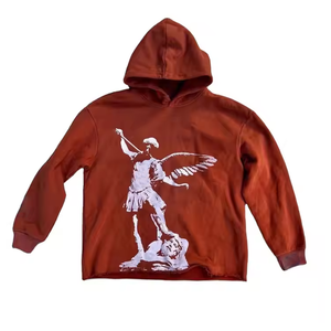 Sweat-shirt à capuche avec impression mousse 3D en polaire brodée personnalisée pour hommes OEM Sweat-shirt à capuche en coton éponge français avec fermeture éclair pour impression bouffante - Product Image 4