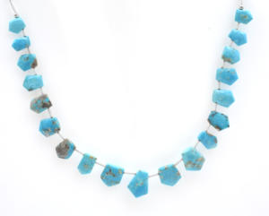 Natural Turquoise Loose Beads Blue Genuine Gemstone Strands Faceted Smooth Cut Handmade Necklace <b>Bracelet</b> Jewelry Flower Shape - Product Image 2