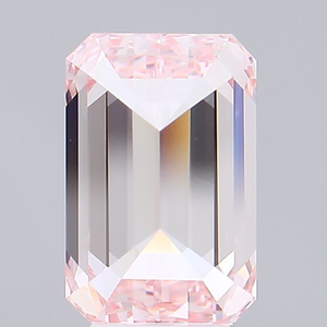 Anillos de compromiso con diamantes rosas de color intenso y vívido, esmeraldas cultivadas en laboratorio con certificado IGI, joyería fina certificada por IGI - Product Image 2