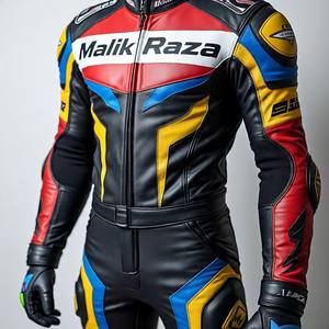 Traje de carreras de motos de cuero de vaca personalizado, tamaño y ajuste a medida, Armadura de Hombro y Rodilla CE, Impresión de logotipo y diseño personalizado, uso en pista - Product Image 3