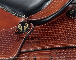 Tapis de selle western en laine de Nouvelle-Zélande, équipement équestre durable, accessoires pour chevaux, produit équestre - Product Image 3