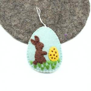 Huevo de Pascua hecho a mano de fieltro, huevo de Pascua de fieltro de lana, huevo de Pascua de fieltro de tamaño personalizado, huevo de Pascua de fieltro hecho a mano 100% lana - Product Image 3