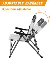 Chaise de Camping pliante robuste inclinable chaise de Camp rembourrée de pelouse extérieure à dossier haut pour adultes dossier réglable de Style moderne
