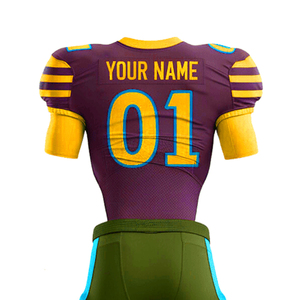 Kit de football américain sur mesure OEM, dernier design, maillot et pantalon en polyester sublimé, uniforme d'équipe de football, short à séchage rapide - Product Image 6