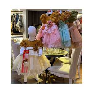 Nueva colección Vestido de fiesta de satén para niños con diadema Diseño elegante para la temporada de primavera Traje de fiesta para niños - Product Image 1