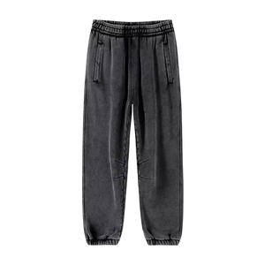 Pantalones de chándal con cordón Cuff French Terry Jogger Baggy Pierna ancha Loose Fit Flare Pantalones de chándal - Product Image 5