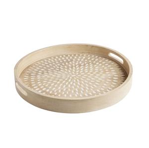 <b>Wooden</b> serving tray with natural wood grain and sturdy handles perfect for breakfast in <b>bed</b> or farmhouse kitchen decor - Product Image 2