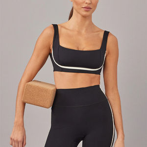 En gros Logo Personnalisé Contraste Couleur Personnalisée Respirant Faible Impact Sexy Haute Qualité Séchage Rapide Confortable Workout Sports Bra - Product Image 6