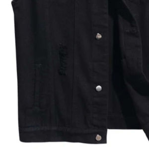 Haute qualité 100% coton Denim gilet pour hommes Logo personnalisé respirant mâle jean gilet dernière conception en gros décontracté grande taille - Product Image 3