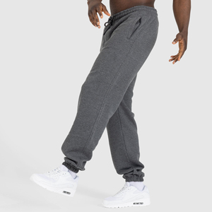 Pantalons de survêtement décontractés de qualité supérieure, légers, style baggy, avec poches, en molleton doux 100% coton pour hommes - Product Image 2