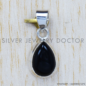 Piedra Natural de ónix negro, colgantes pequeños de Plata de Ley 925, venta al por mayor, estilo bohemio, forma de constelación, joyería Unisex - Product Image 2