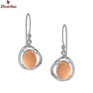 Pendientes de gota de Plata de Ley 925 simples y delicados, joyería fina con textura de piedra de malaquita Natural a la moda - Product Image 3