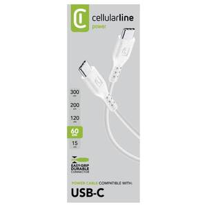 Cable de Alimentación USB-C Blanco de 0.6m USBDATA06USBC2CW, Cables de Datos - Product Image 2