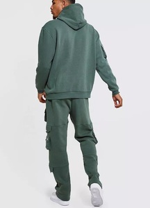 Sweat-shirt à capuche et pantalon évasé pour hommes, ensemble de survêtements 2 pièces en polaire d'hiver sérigraphiés Puffy Stacked - Product Image 4