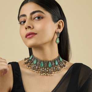 Zircon Necklace 178403 Elegant <b>Wedding</b> <b>Accessory</b> with Dazzling Zircon Stones - Product Image 1