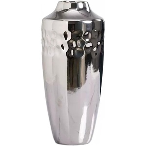 Florero de metal de acero inoxidable, lujosa decoración del hogar para impresionantes arreglos florales - Product Image 1