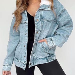 แจ็กเก็ตยีนส์สำหรับผู้หญิงแจ็กเก็ตยีนส์แห้งเร็วดีไซน์ใหม่สำหรับผู้หญิงใส่สบาย - Product Image 2