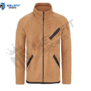 Veste polaire vintage pour homme avec logo personnalisé sur le devant, fermeture éclair, écologique, respirante, coupe-vent, épaisseur standard, pour l'extérieur en hiver - Product Image 6