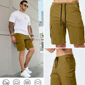 Pantalones Cortos Cargo de Pana para Hombre, Color Sólido, con Logotipo Personalizado, 100% Algodón, Resistentes al Viento, Estilo Urbano - Product Image 4