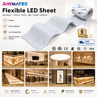 Feuille LED Flexible Ultra Fine en Rouleau de 10m, Panneau LED DC24V Découpable SMD 2835 pour Affichages de Boîtes Lumineuses