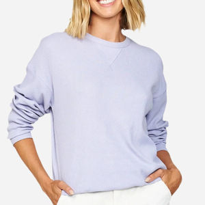 Elegante camiseta Waffle Pullover para mujer Diseño de punto duradero para Otoño Invierno Uso de moda versátil - Product Image 4