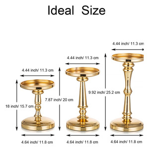 Supports de pilier décoratifs en métal plaqué or de haute qualité pour cheminée, salon et table à manger décoratifs pour mariage - Product Image 6