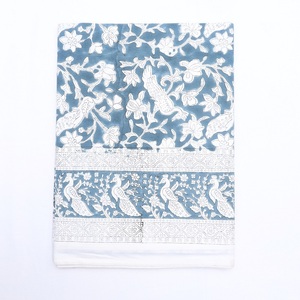 Nappe de table en coton biologique Tissu de salle à manger fine Impression de blocs à la main Belle décoration de table Cadeau de pendaison de crémaillère Tissu en coton doux - Product Image 3