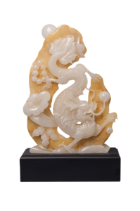 งานประติมากรรมตกแต่งใหม่ล่าสุด beGems VIP รูปปั้นมังกรออนิกซ์ งานแกะสลักอัญมณีระดับพรีเมียม ของสะสมงานศิลปะอัญมณี - Product Image 2