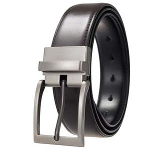 Cinturón de Cuero Genuino de Vaca para Hombre, Calidad Premium, Estilo Clásico Casual, Hebilla de Acero, Longitud Ajustable, Ecológico y Resistente - Product Image 5