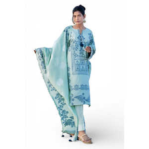 Conjunto de Traje Jacquard de 3 Piezas para Mujer con Dupatta MJ-62007 - Product Image 4