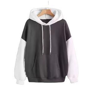 Sweat-shirt d'hiver en coton polaire de couleur unie pour femmes, pull à capuche teint uni, nouvel arrivage - Product Image 2