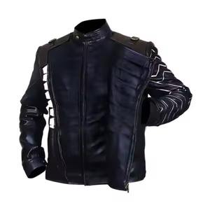 Veste en cuir de qualité supérieure à prix abordable pour hommes Veste en cuir tendance pour hommes Veste en cuir respirante - Product Image 3