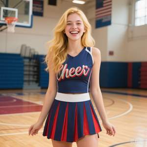Vêtements de sport pour femmes les plus demandés imprimés par sublimation personnalisée uniformes de pom-pom girl ensembles style - Product Image 6