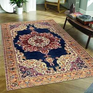 Tapis imprimé à motifs vintage, style floral, rouge, tribal, turc, salle à manger, 3D, paillasson, tapis de voiture, avec poils doux - Product Image 2
