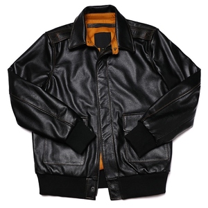 Abrigos marrones de alta calidad para hombre en estilo de cuero de vaca Chaqueta de cuero de piel de oveja genuina Chaqueta de ropa natural para hombres - Product Image 4