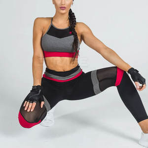 ชุดบราและเลกกิ้งผู้หญิงแบบสั่งทำพิเศษ พร้อมโลโก้ด้านหน้า - เป็นมิตรกับสิ่งแวดล้อม ระบายอากาศได้ดี น้ำหนักเบา - Product Image 5